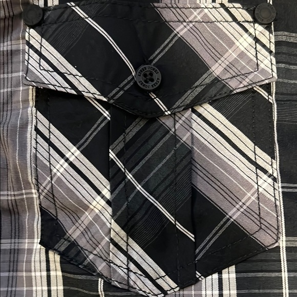 BNWT Asher Jones London Black Plaid Shirt - Picture 6 of 7